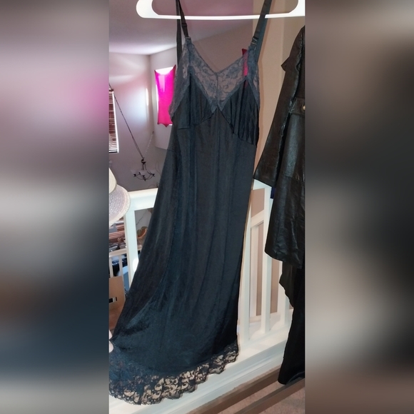 agatha vintage Dresses & Skirts - Vintage 1950s Lace Slip Dress, Silky With French Lace, Rare, S